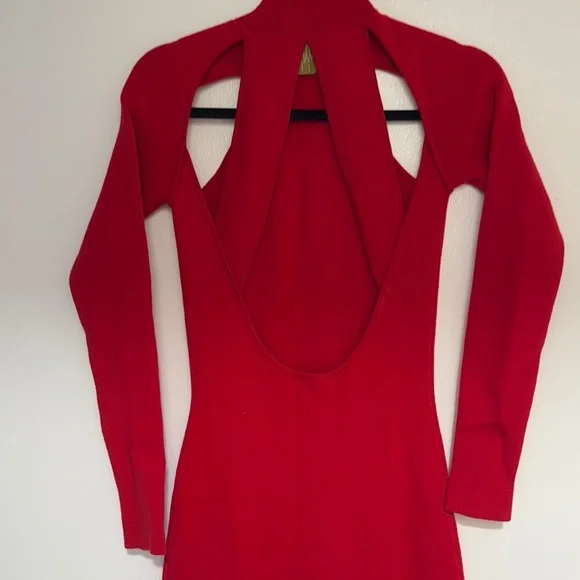 Victor Glemaud Red maxi knit Dress, S - Picture 3 of 3